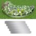 vidaXL Set of 5 Flexible Lawn Fence Galvanised Steel 100 x 14 cm