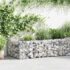 vidaXL Gabion Planter Galvanised Steel 180x90x50 cm