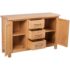 vidaXL Sideboard with 3 Drawers 110x33.5x70 cm Solid Oak Wood - Image 4