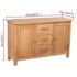 vidaXL Sideboard with 3 Drawers 110x33.5x70 cm Solid Oak Wood - Image 8