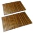 2 pcs Acacia Bath Mat 80 x 50 cm