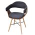 vidaXL Dining Chairs 2 pcs Dark Grey Bent Wood and Fabric - Image 3