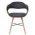 vidaXL Dining Chairs 2 pcs Dark Grey Bent Wood and Fabric - Image 4