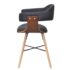 vidaXL Dining Chairs 2 pcs Dark Grey Bent Wood and Fabric - Image 5