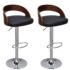 vidaXL Bar Stools 2 pcs Bent Wood