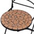 vidaXL 3 Piece Bistro Set Ceramic Tile Terracotta - Image 9