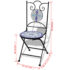 vidaXL 3 Piece Bistro Set Ceramic Tile Blue and White - Image 12