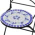 vidaXL 3 Piece Bistro Set Ceramic Tile Blue and White - Image 9