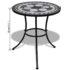 vidaXL 3 Piece Bistro Set Ceramic Tile Black and White - Image 11