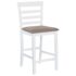 vidaXL Bar Chairs 2 pcs White Fabric - Image 2