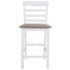 vidaXL Bar Chairs 2 pcs White Fabric - Image 3