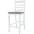 vidaXL Bar Chairs 2 pcs White Fabric - Image 4