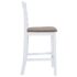 vidaXL Bar Chairs 2 pcs White Fabric - Image 5