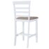 vidaXL Bar Chairs 2 pcs White Fabric - Image 6
