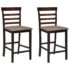 vidaXL Bar Chairs 2 pcs Brown Fabric