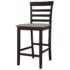 vidaXL Bar Chairs 2 pcs Brown Fabric - Image 4