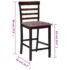 vidaXL Bar Chairs 2 pcs Brown Fabric - Image 8