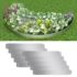 vidaXL Set of 10 Flexible Lawn Fence Galvanised Steel 100 x 14 cm