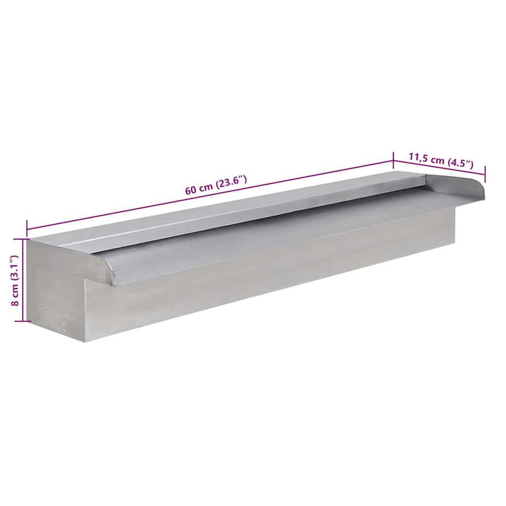 8718475925873_g_en_hd_5 Rectangular Waterfall Pool Fountain Stainless Steel 60 cm - Image 6