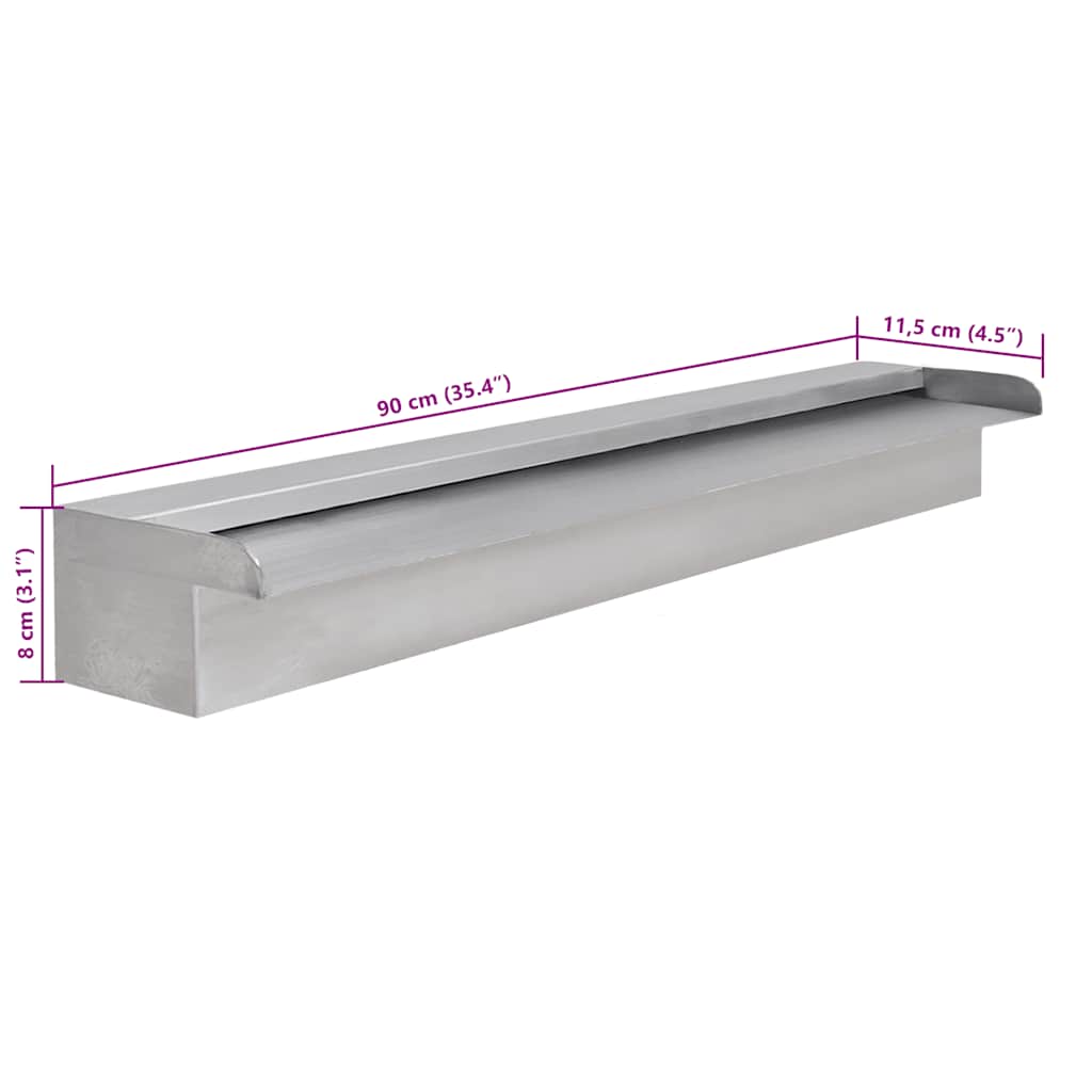 8718475925880_g_en_hd_5 Rectangular Waterfall Pool Fountain Stainless Steel 90 cm - Image 6