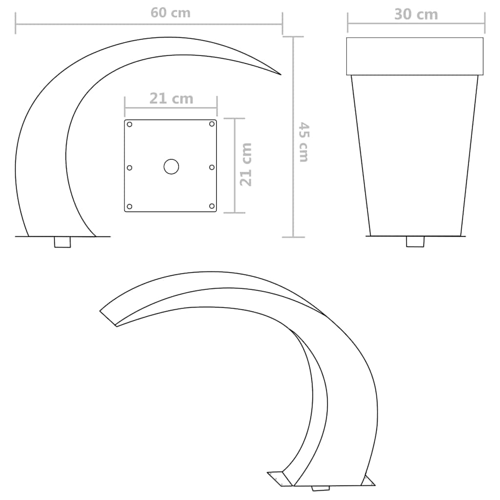 8718475926009_g_en_hd_7 Garden Waterfall Pool Fountain Stainless Steel 45x30x60 cm - Image 9
