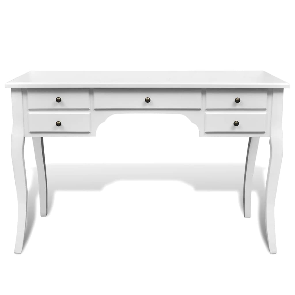 8718475926412_g_en_hd_1 vidaXL Wooden French Desk with Curved Legs and 5 Drawers - Image 2