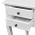 vidaXL Wooden French Desk with Curved Legs and 5 Drawers - Image 4