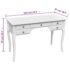 vidaXL Wooden French Desk with Curved Legs and 5 Drawers - Image 5