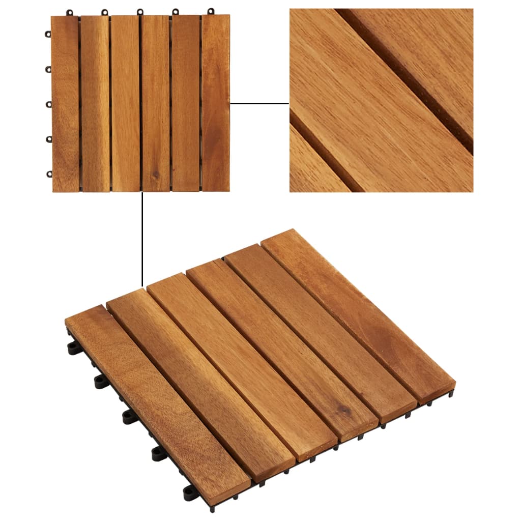 8718475927563_g_en_hd_2 vidaXL Decking Tiles Vertical Pattern 30 x 30 cm Acacia Set of 20 - Image 3