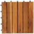 vidaXL Decking Tiles Vertical Pattern 30 x 30 cm Acacia Set of 20 - Image 4