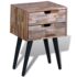 vidaXL Nightstand with 2 Drawers Reclaimed Teak Wood - Image 2