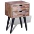vidaXL Nightstand with 2 Drawers Reclaimed Teak Wood - Image 3