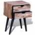 vidaXL Nightstand with 2 Drawers Reclaimed Teak Wood - Image 5