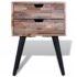 vidaXL Nightstand with 2 Drawers Reclaimed Teak Wood - Image 7