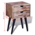 vidaXL Nightstand with 2 Drawers Reclaimed Teak Wood - Image 9