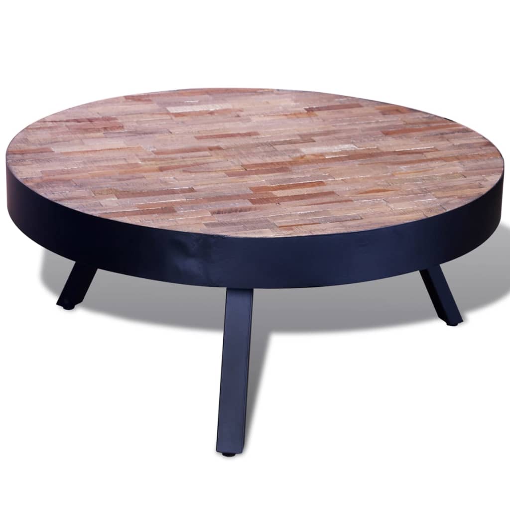 8718475931249_a_en_hd_1 vidaXL Coffee Table Round Reclaimed Teak Wood - Image 1