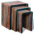 vidaXL Nesting Table Set 3 Pieces Colourful Reclaimed Teak - Image 3