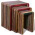 vidaXL Nesting Table Set 3 Pieces Colourful Reclaimed Teak - Image 4