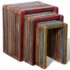 vidaXL Nesting Table Set 3 Pieces Colourful Reclaimed Teak - Image 5