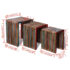 vidaXL Nesting Table Set 3 Pieces Colourful Reclaimed Teak - Image 8