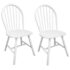 vidaXL Dining Chairs 2 pcs White Solid Rubber Wood - Image 2