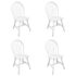 vidaXL Dining Chairs 4 pcs White Solid Rubber Wood - Image 2
