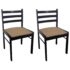 vidaXL Dining Chairs 2 pcs Brown Solid Rubber Wood and Velvet - Image 2
