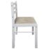 vidaXL Dining Chairs 4 pcs White Solid Rubber Wood and Velvet - Image 5