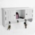 vidaXL Wall Cabinet for Keys and Jewellery with Doors and Hooks - Image 7