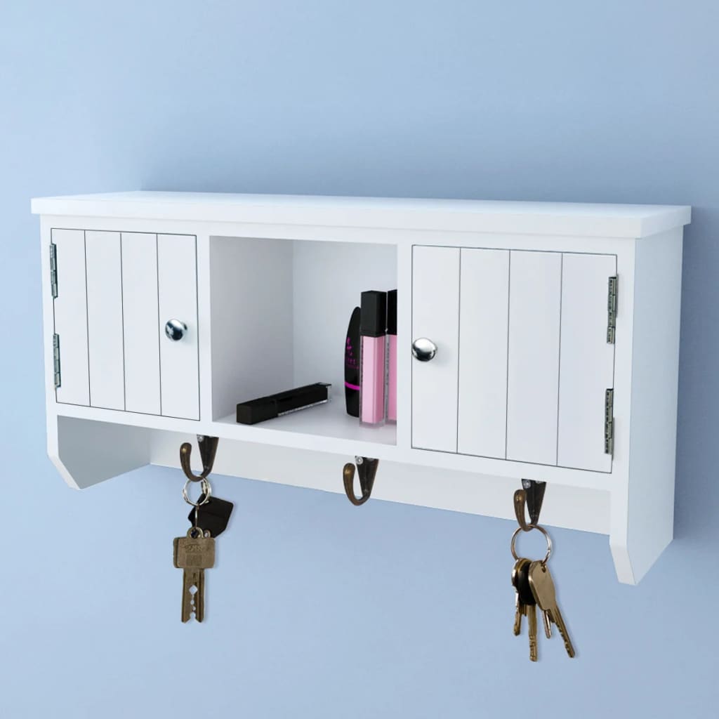 8718475933311_m_en_hd_1 vidaXL Wall Cabinet for Keys and Jewellery with Doors and Hooks - Image 1