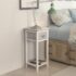 vidaXL Nightstand with 1 Drawer Grey and White - Image 2