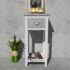 vidaXL Nightstand with 1 Drawer Grey and White - Image 4