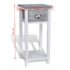 vidaXL Nightstand with 1 Drawer Grey and White - Image 7