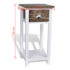 vidaXL Nightstand with 1 Drawer Brown and White - Image 7